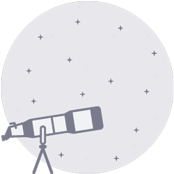 Image of a telescope looking into space