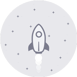 Image of a rocket flying into space